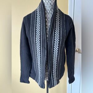 Women’s Wool Black and Gray Patterned Sweater